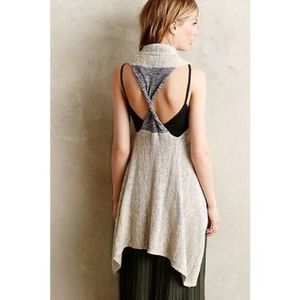 Sparrow Anthropologie Fall Knit Cardigan Vest